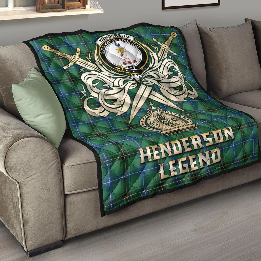 Henderson Ancient Tartan Crest Legend Gold Royal Premium Quilt