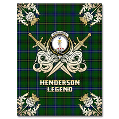 Henderson Modern Tartan Gold Courage Symbol Blanket