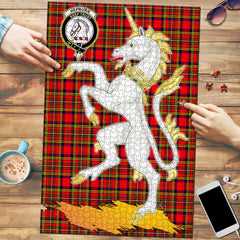 Hepburn Tartan Crest Unicorn Scotland Jigsaw Puzzles