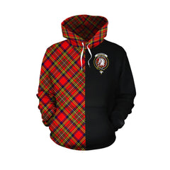 Hepburn Tartan Hoodie Half of Me - Cross Style