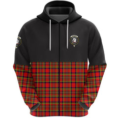 Hepburn Clan Half Of Tartan Zipper Hoodie