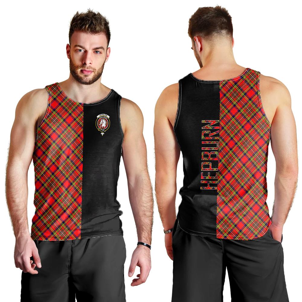 Hepburn Tartan Crest Men's Tank Top - Cross Style