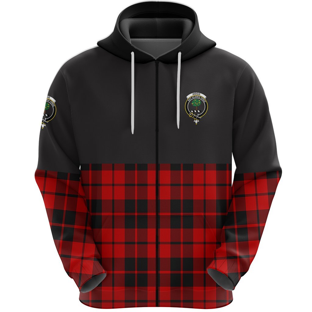 Hogg Clan Half Of Tartan Zipper Hoodie