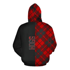 Hogg Tartan Hoodie Half of Me - Cross Style