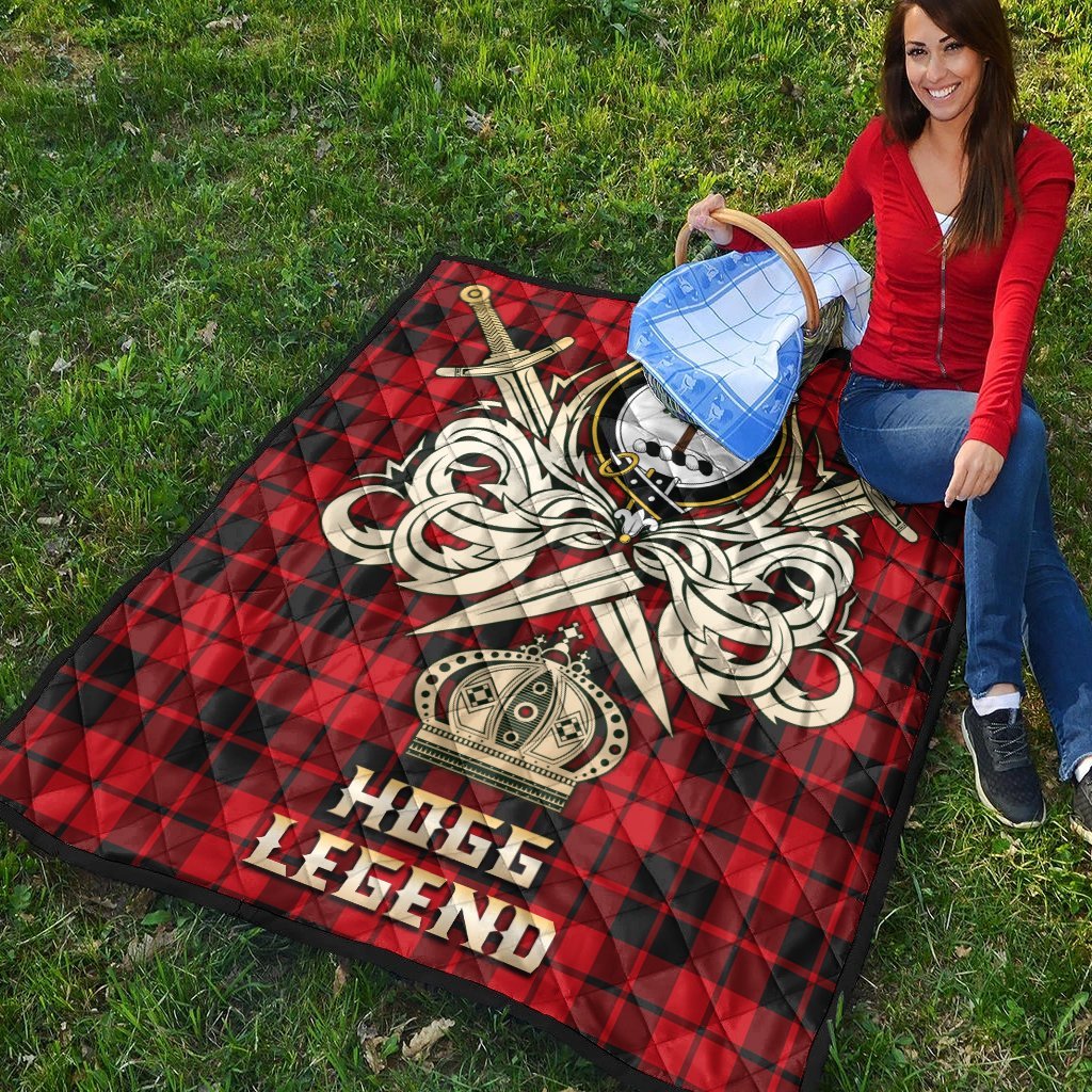 Hogg Tartan Crest Legend Gold Royal Premium Quilt