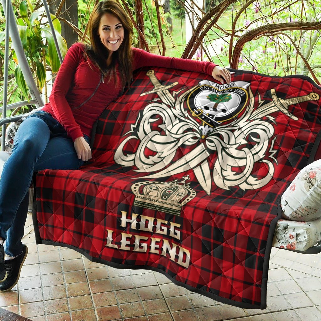 Hogg Tartan Crest Legend Gold Royal Premium Quilt