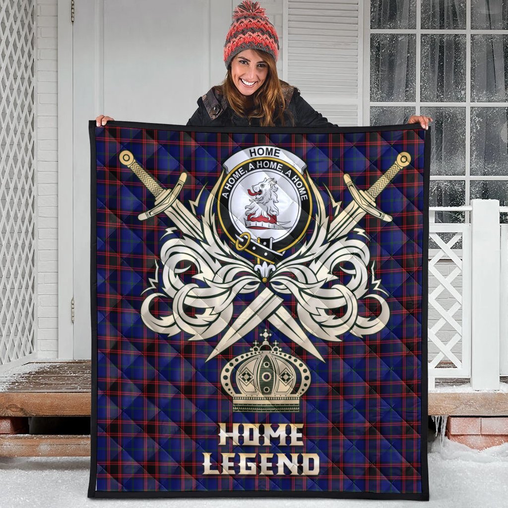 Home Modern Tartan Crest Legend Gold Royal Premium Quilt