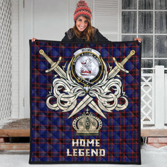 Home Modern Tartan Crest Legend Gold Royal Premium Quilt