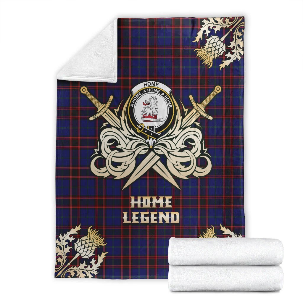 Home Modern Tartan Gold Courage Symbol Blanket