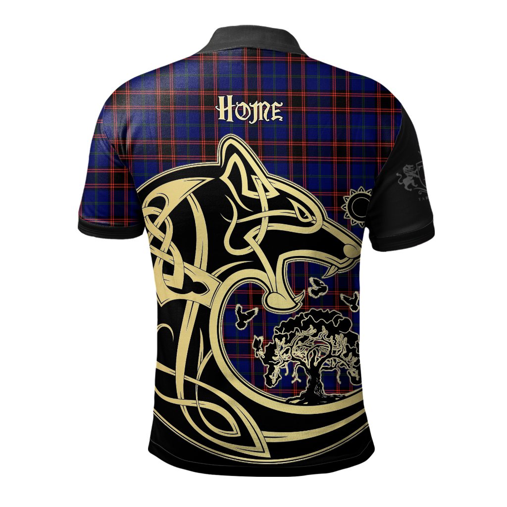 Home Modern Tartan Polo Shirt Viking Wolf