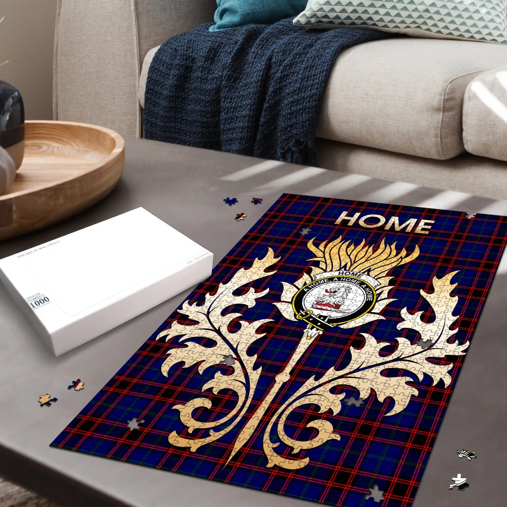 Home Modern Tartan Crest Thistle Jigsaw Puzzles