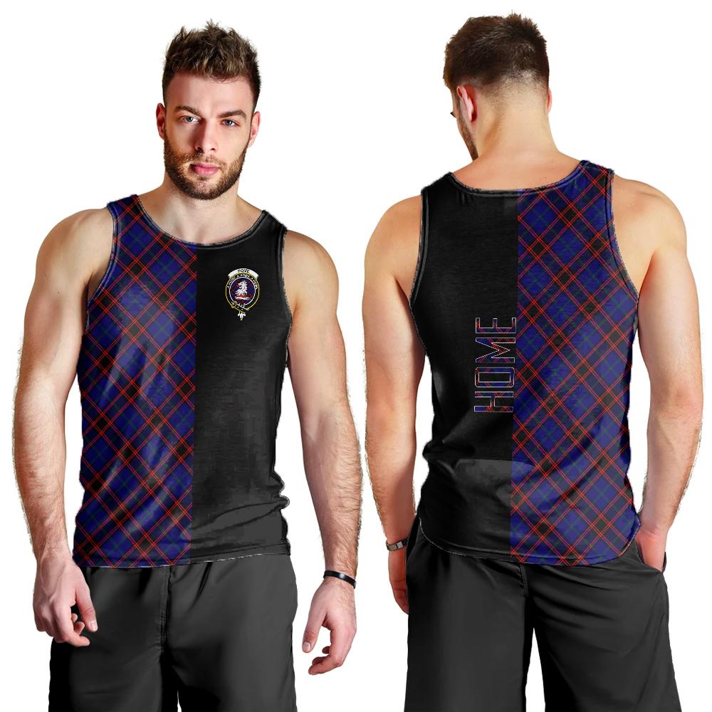 Home Modern Tartan Crest Men's Tank Top - Cross Style