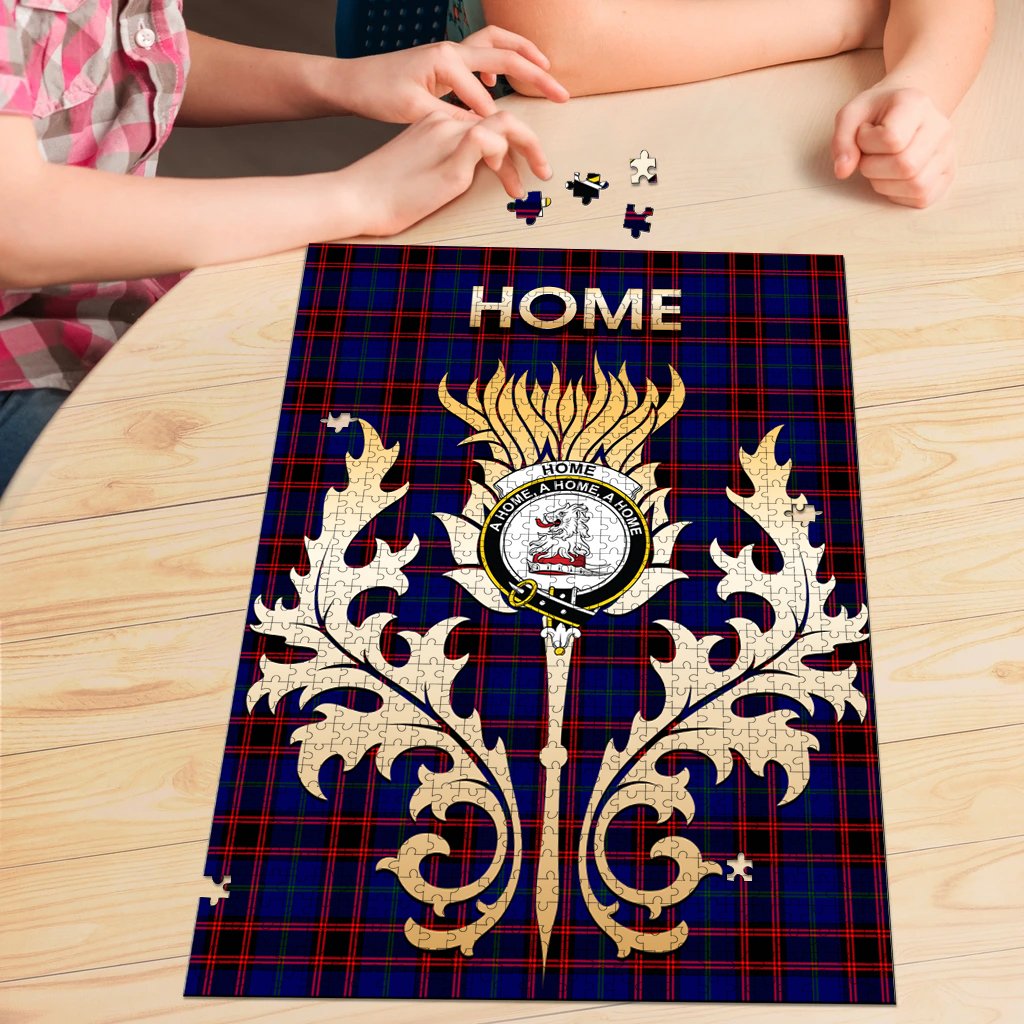 Home Modern Tartan Crest Thistle Jigsaw Puzzles