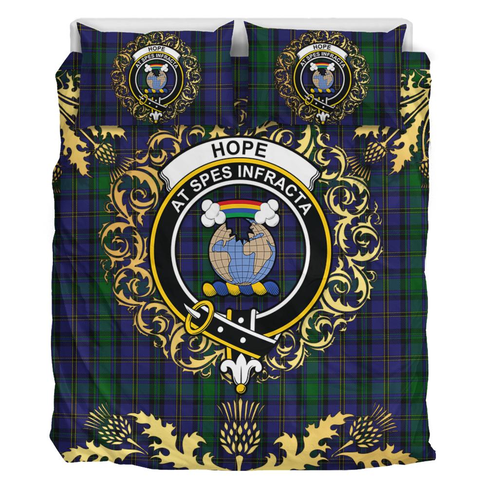 Hope (Vere - Weir) 02 Tartan Crest Bedding Set - Golden Thistle Style