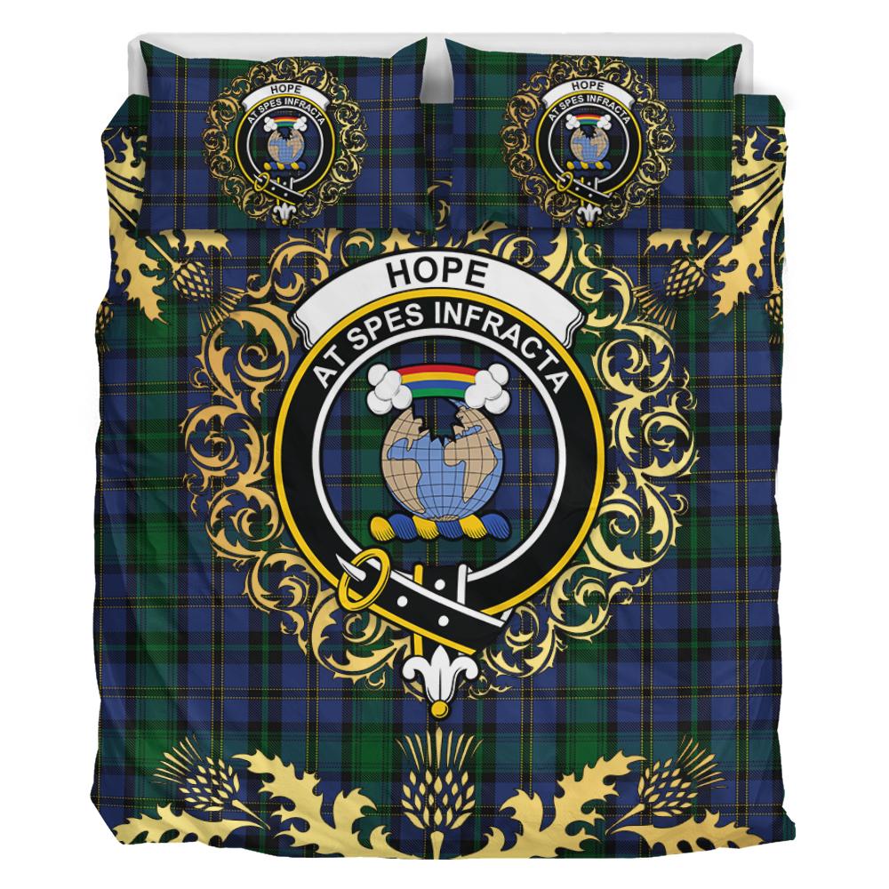 Hope (Vere - Weir) 03 Tartan Crest Bedding Set - Golden Thistle Style