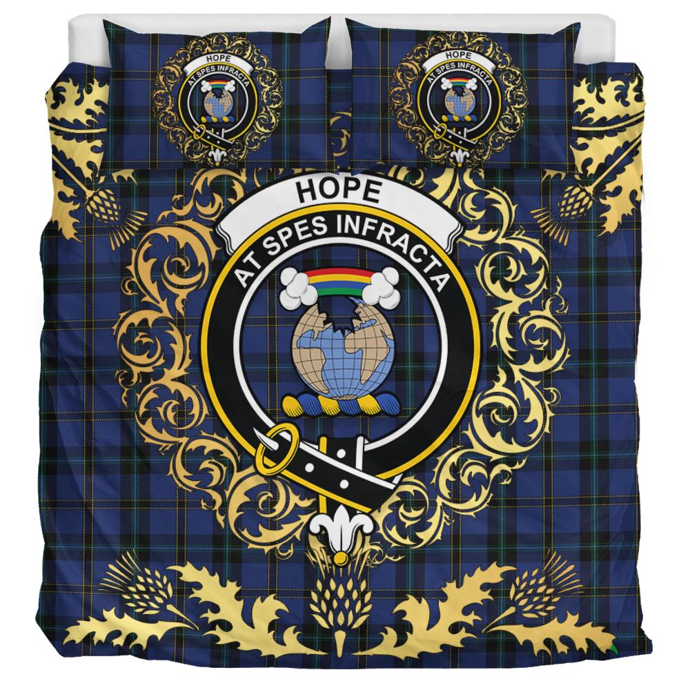 Hope (Vere - Weir) 04 Tartan Crest Bedding Set - Golden Thistle Style