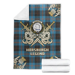 Horsburgh Tartan Gold Courage Symbol Blanket