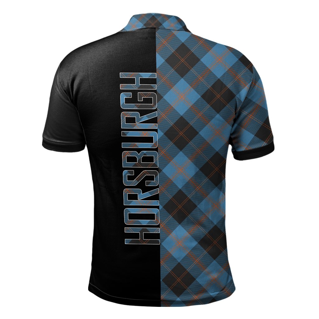Horsburgh Tartan Polo Shirt Half of Me - Cross Style