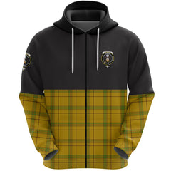 Houston Clan Half Of Tartan Zipper Hoodie