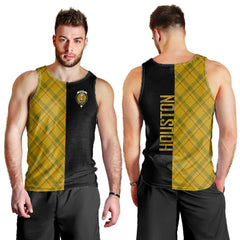 Houston Tartan Crest Men's Tank Top - Cross Style