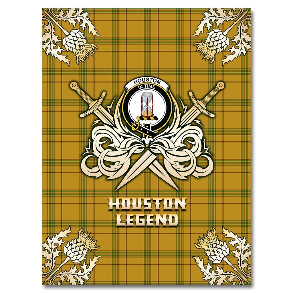 Houston Tartan Gold Courage Symbol Blanket