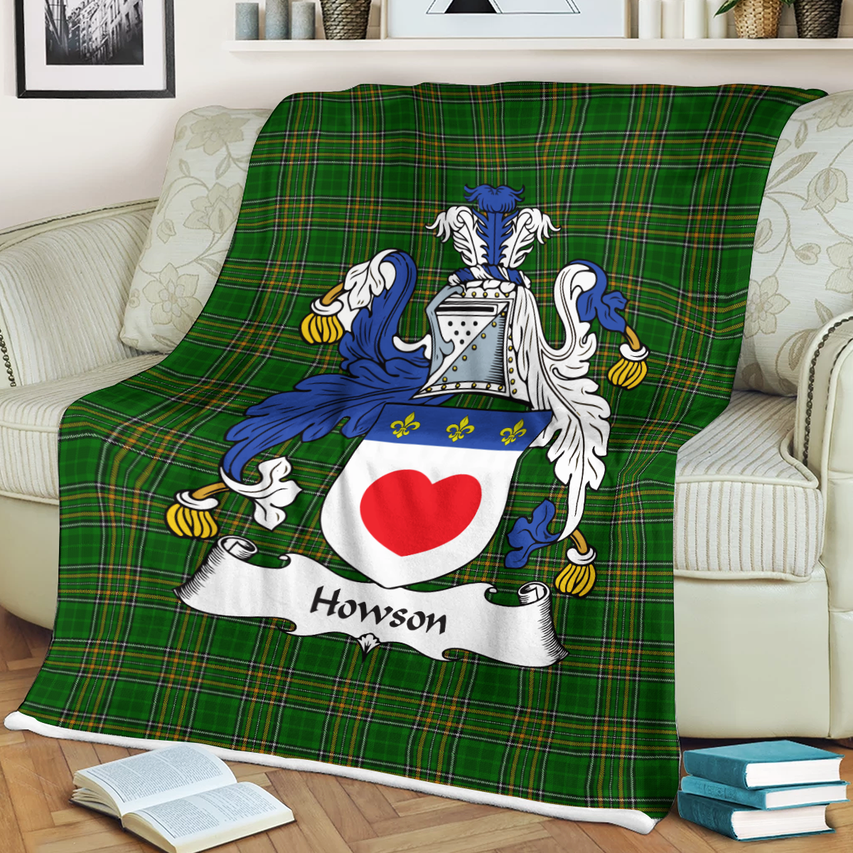 Howson Ireland Tartan Coat Of Arms Blankets