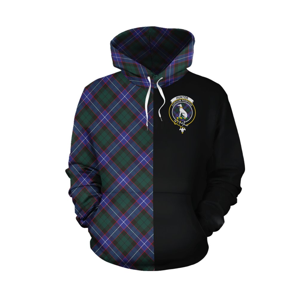 Hunter Modern Tartan Hoodie Half of Me - Cross Style