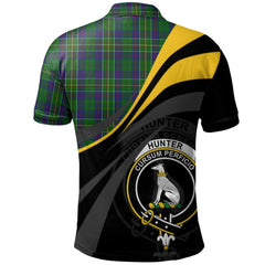 Hunter of Hunterston Tartan Polo Shirt - Royal Coat Of Arms Style