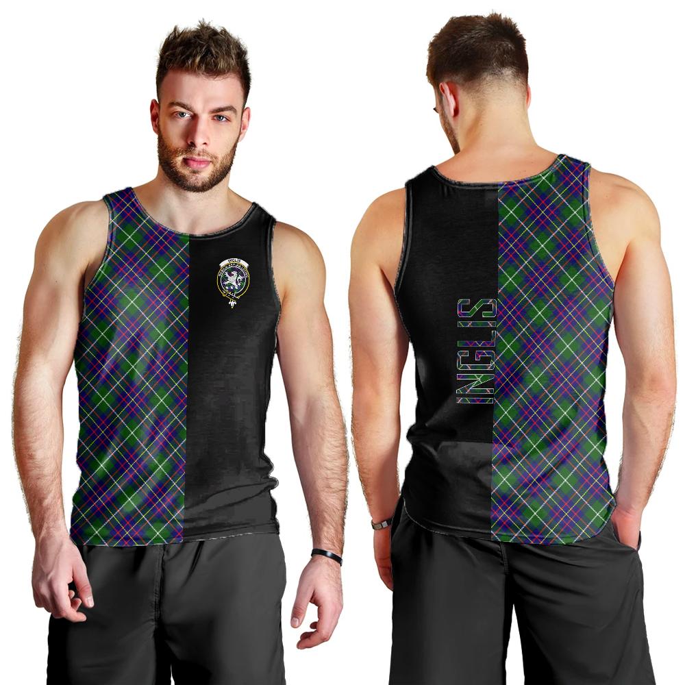 Inglis Modern Tartan Crest Men's Tank Top - Cross Style