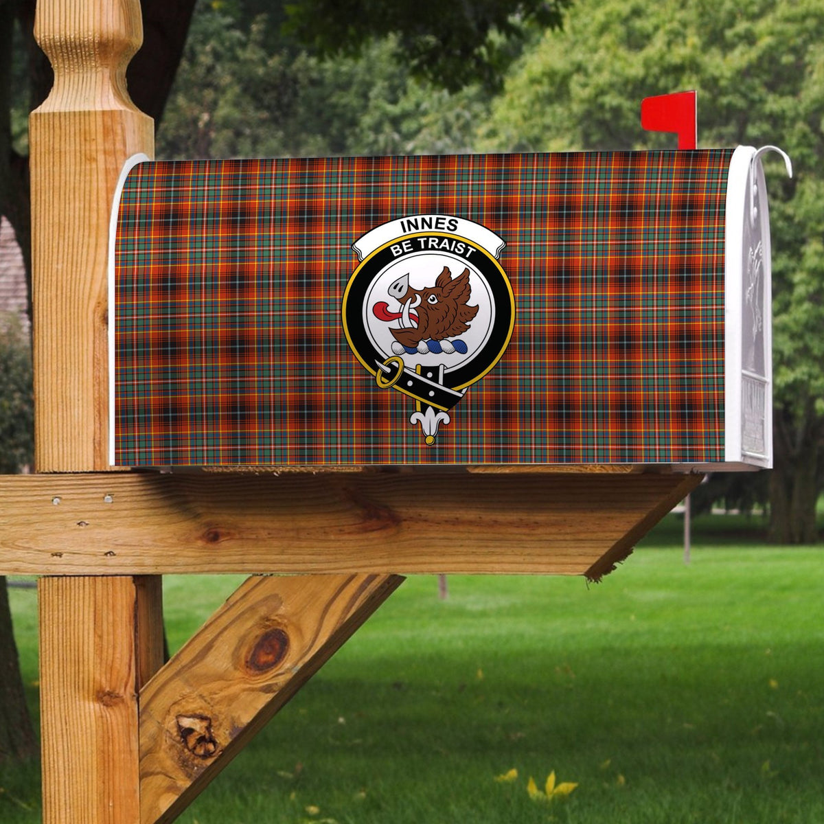 Innes Ancient Tartan Crest Mailbox