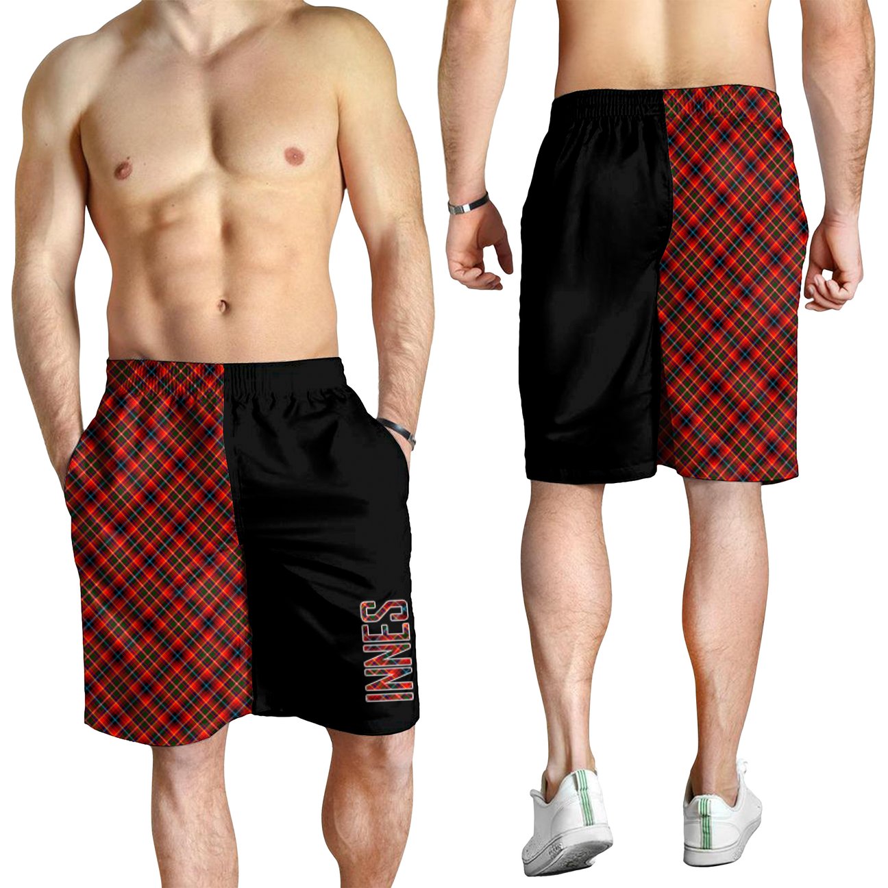 Innes Modern Tartan Crest Men's Short - Cross Style