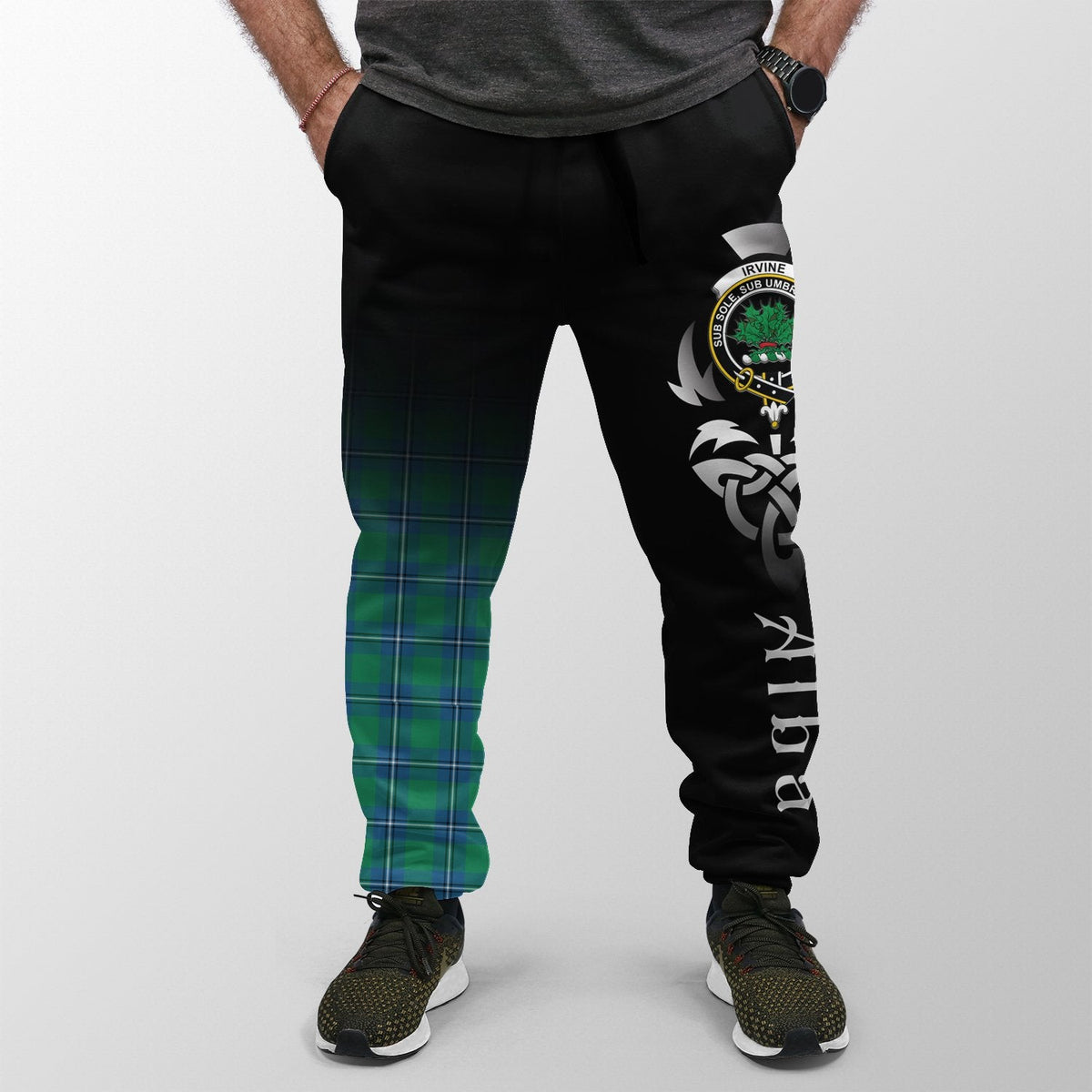 Irvine Ancient Tartan Crest Jogger Sweatpants - Alba Celtic Style