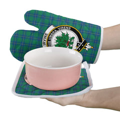 Irvine Ancient Tartan Crest Oven Mitt And Pot Holder (2 Oven Mitts + 1 Pot Holder)