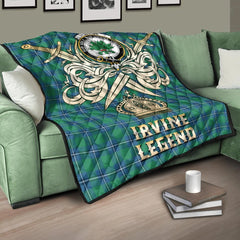 Irvine Ancient Tartan Crest Legend Gold Royal Premium Quilt
