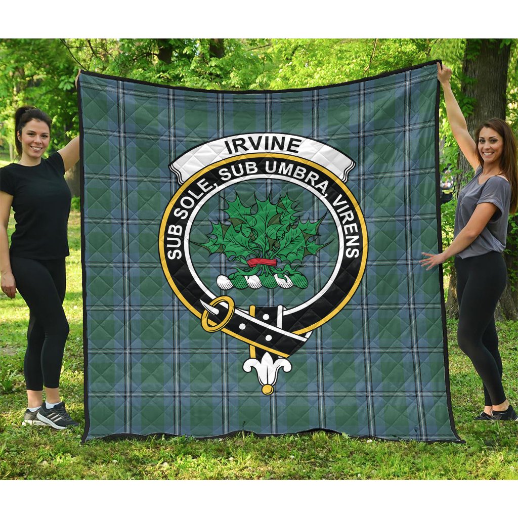 Irvine of Drum Tartan Crest Quilt