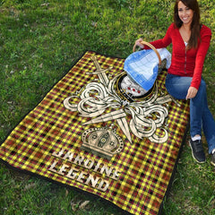 Jardine Tartan Crest Legend Gold Royal Premium Quilt