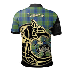 Johnston Ancient Tartan Polo Shirt Viking Wolf