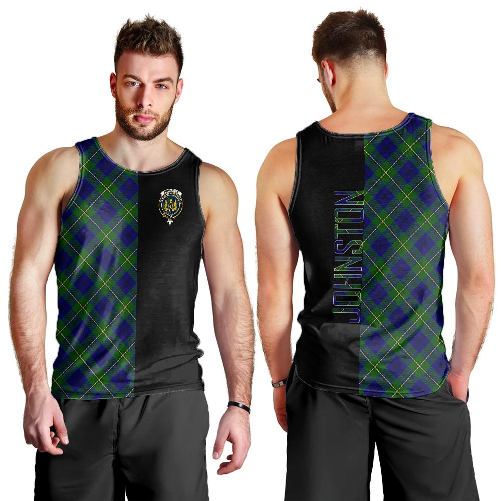 Johnston Modern Tartan Crest Men's Tank Top - Cross Style