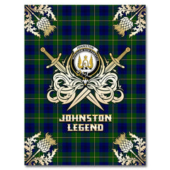 Johnston Modern Tartan Gold Courage Symbol Blanket