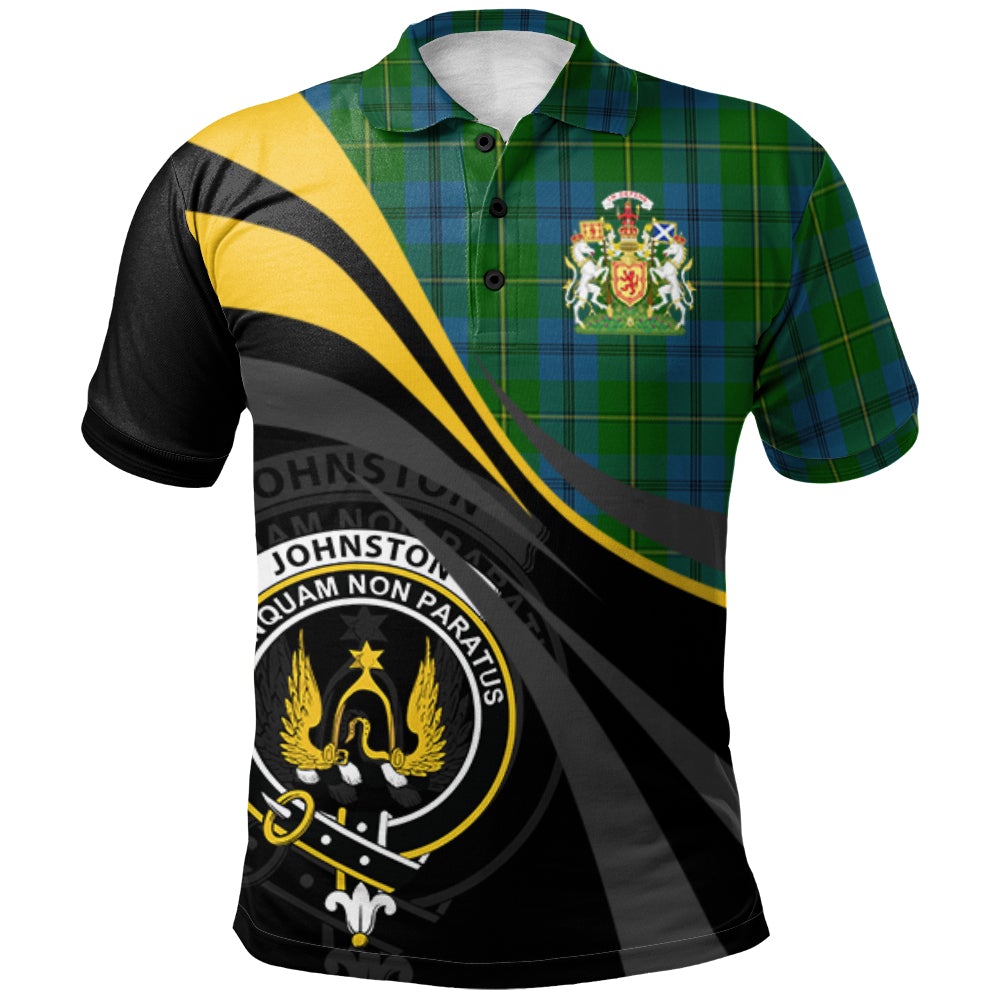 Johnston (Johnstone) 01 Tartan Polo Shirt - Royal Coat Of Arms Style