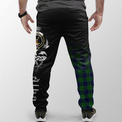 Keith Modern Tartan Crest Jogger Sweatpants - Alba Celtic Style