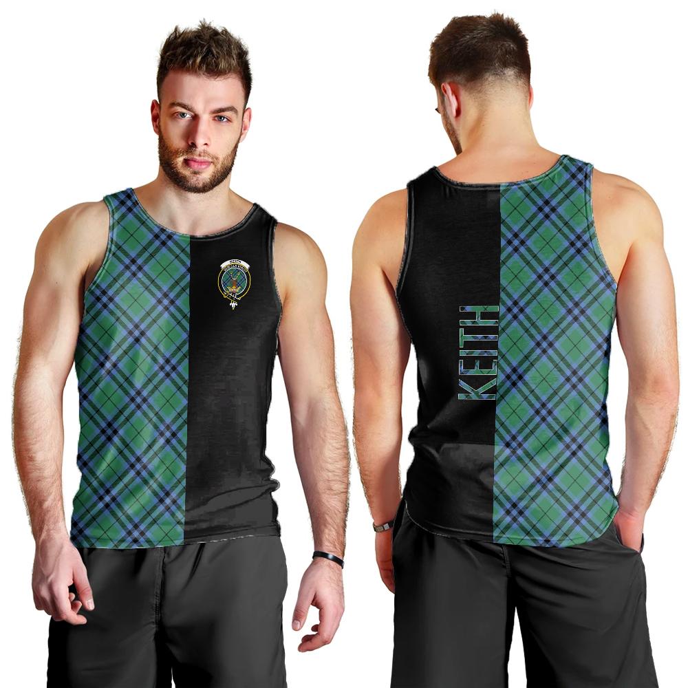 Keith Ancient Tartan Crest Men's Tank Top - Cross Style