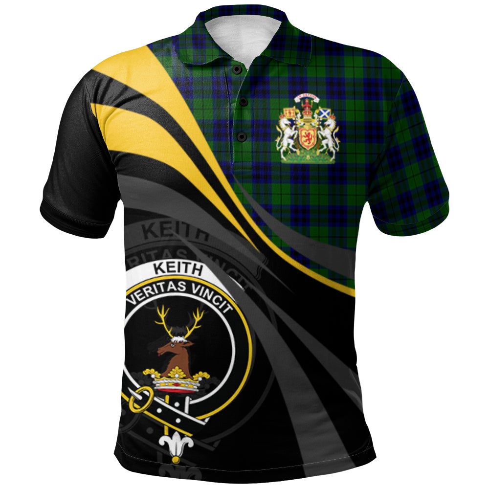 Keith Modern Tartan Polo Shirt - Royal Coat Of Arms Style