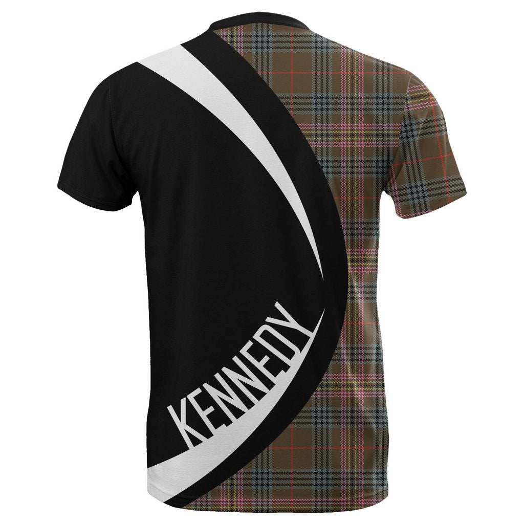 Kennedy Weathered Tartan Crest Circle T-shirt