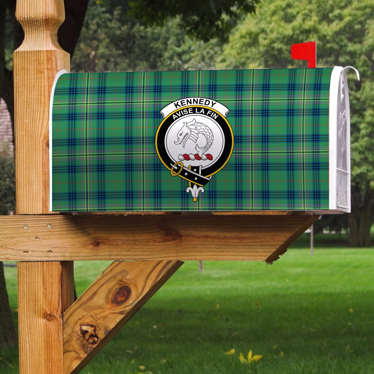 Kennedy Ancient Tartan Crest Mailbox