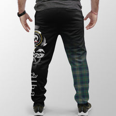 Kennedy Modern Tartan Crest Jogger Sweatpants - Alba Celtic Style