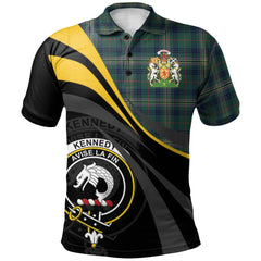 Kennedy Modern Tartan Polo Shirt - Royal Coat Of Arms Style