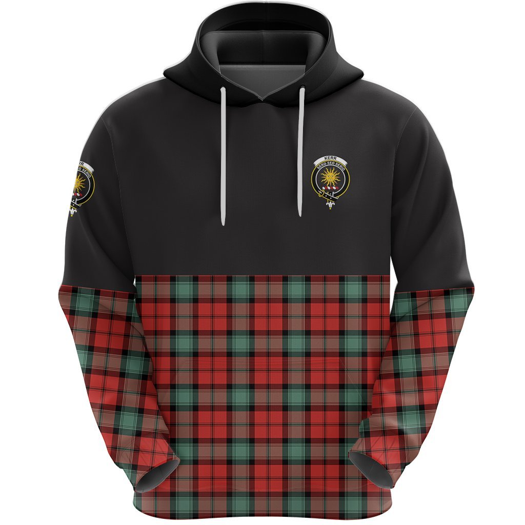 Kerr Ancient Clan Half Of Tartan Hoodie