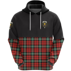 Kerr Ancient Clan Half Of Tartan Hoodie