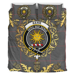 Kerr Shepherd Tartan Crest Bedding Set - Golden Thistle Style